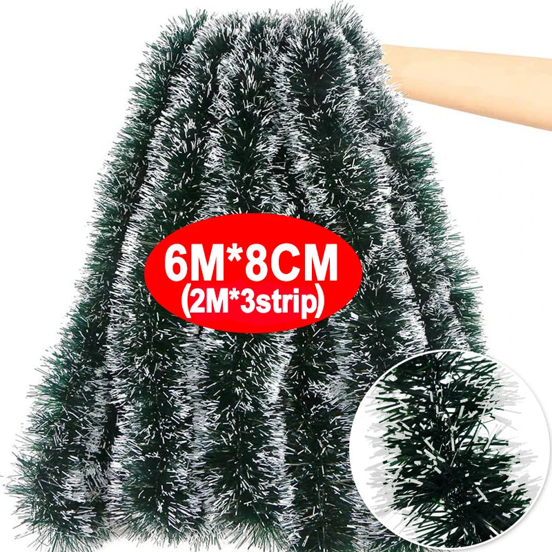 Weihnachten Grüne Zuckerrohr Bänder Girlande DIY Weihnachtsbaumschmuck Grüne Zuckerrohr Bänder Kranz Hängender Anhänger Haus Party Dekoration