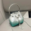 Handle Rhinestones Evening clutch Bag Purses and handbag luxury Designer shoulder bag Shiny Crystal Clutch purse bucket bag
