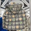 2023 Europäische Station Winter Neue Daunenjacke Damen Warm Mode Kurze Farb-Patchwork Graffiti dicke Weiße Entendaunenjacke