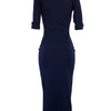 European and American women's fashion white stripe dress