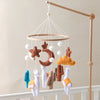 Baby-Kinderbett-Mobile-Rassel-Spielzeug 0-12 Monate Säugling Weicher Filz Teddy Samt Rosa Bär Bettglocke Hängendes Spielzeug Halterung Babybett Mädchen Spielzeug