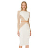 Slim fit party bandage suit elegant set long sleeved dress slim fit fashionable clothing set spring club outfit