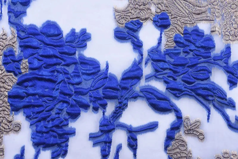 Classic High Quality African Lace Fabric Gilding Brocade French Organza Lace Fabric For Nigerian Women Wedding Party Dress S2078