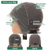 Bob Perücke Echthaar 13X4 Lace Front Perücke 180% Dichte Kurze Glatte Frontale Bob Perücke Transparente Spitze Vorgezupft Mit Babyhaaren