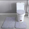Toilettensitzbezug 3-teiliges Set Badematte Duschraum Bodenmatte Zuhause Badezimmer Anti-Rutsch Saugfähige Fußmatte Badewannen Dekor Teppich
