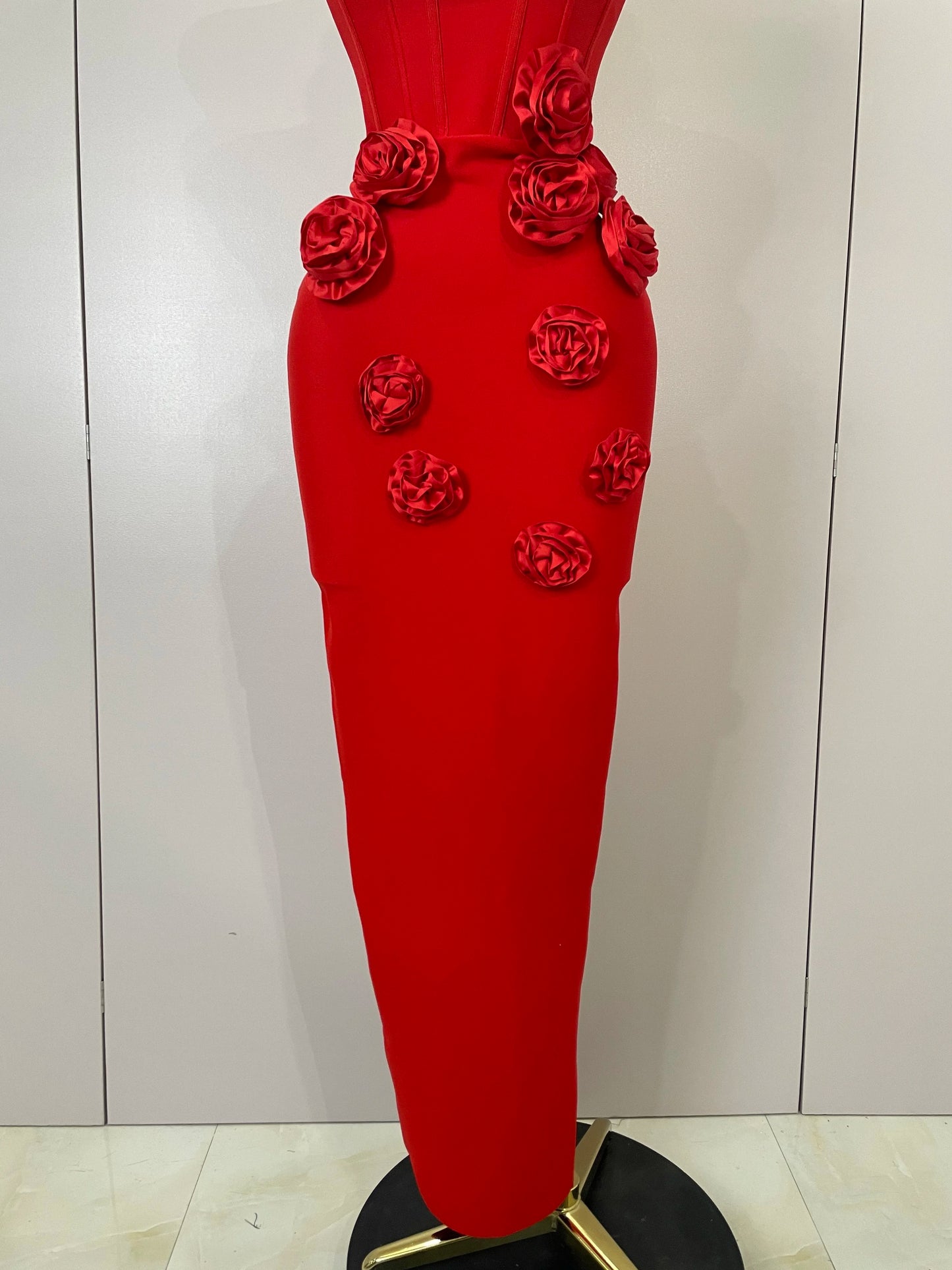 Sexy Fashion White Elegant Strapless Flower Bodycon Long Dress Women Casual Streetwear Club Birthday Party Slim Elegangt Dresses