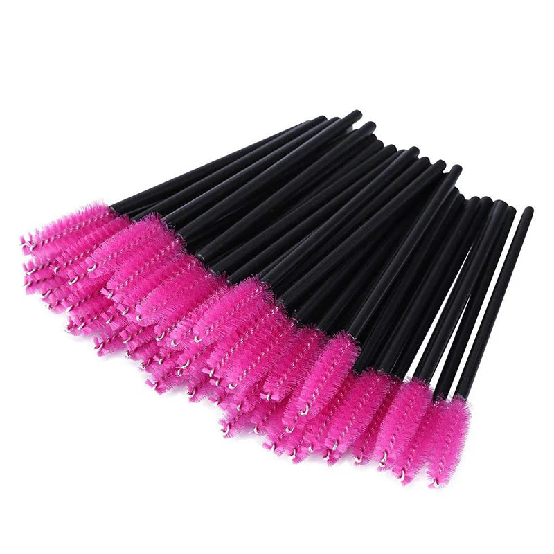 HUAZDS 300pcs Disposable Mascara Wands Eyelash Brush Spoolies for Eye Lash Extension, Eyebrow and Makeup Crystal Makeup Tools