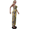 HLJ Sexy Leopard Print Bodycon Jumpsuits Women Thin Strap Sleeveless V Neck Wide Leg Pants Playsuit Female Overall With Scarf