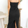 Sexy Damen Langes Kleid Raffiniert Ärmellos Schmal Uni Sommer Party Rückenschlitz Kleid Clubwear Weibliche Vestido Outfits