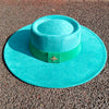 Fedora hat nubuck leather elastic webbing concave top wide brim hat for men and women autumn and winter hat  sombrero hombre