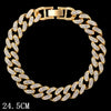 Flatfoosie Hip Hop Iced Out Chunky Cuban Chain Anklets For Women Luxury Rhinestone Link Ankle Bracelet Beach Barefoot Jewelry