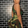Women's Sexy Camo Romper Vest Sleeveless Bodycon Stretch Spring Summer Streetwear Party Club Casual Fashion Bodycon Jumpsuit