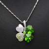 TRPOPSYN Crystal 4 Four Leaf Leaves Clover Pendant Necklaces Lover Birthday Gift Quality Fashion Jewelry Dropshipping Charm Girl
