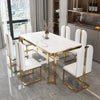 Einzigartige Luxus-Esstischstühle mit modernen Metallbeinen, rechteckiger Esstisch im platzsparenden nordischen Design, Mesa De Comedor Möbel