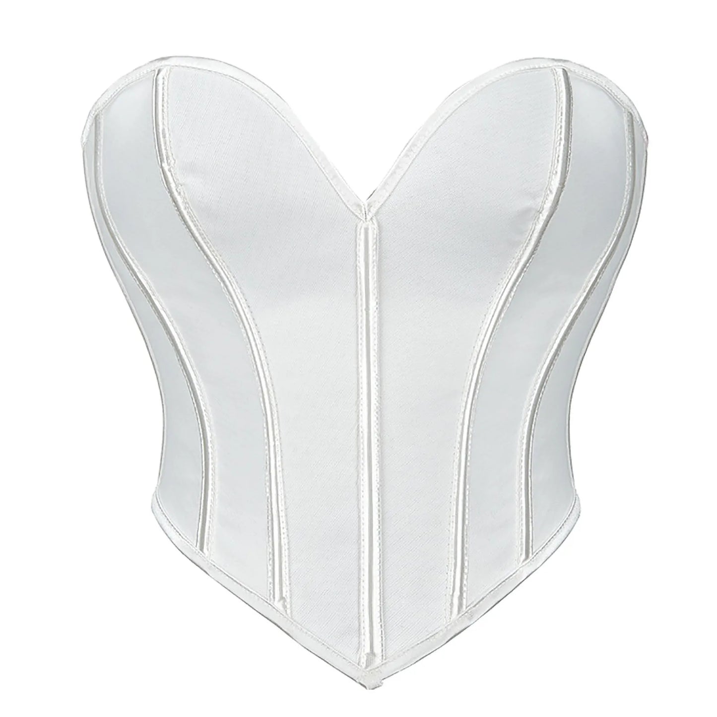 Women'S Strapless Solid Bustier Corset Fishbone Push Up Waist Trainer Crop Tops Sleeveless Backless Padded Bandeau Bikini Top