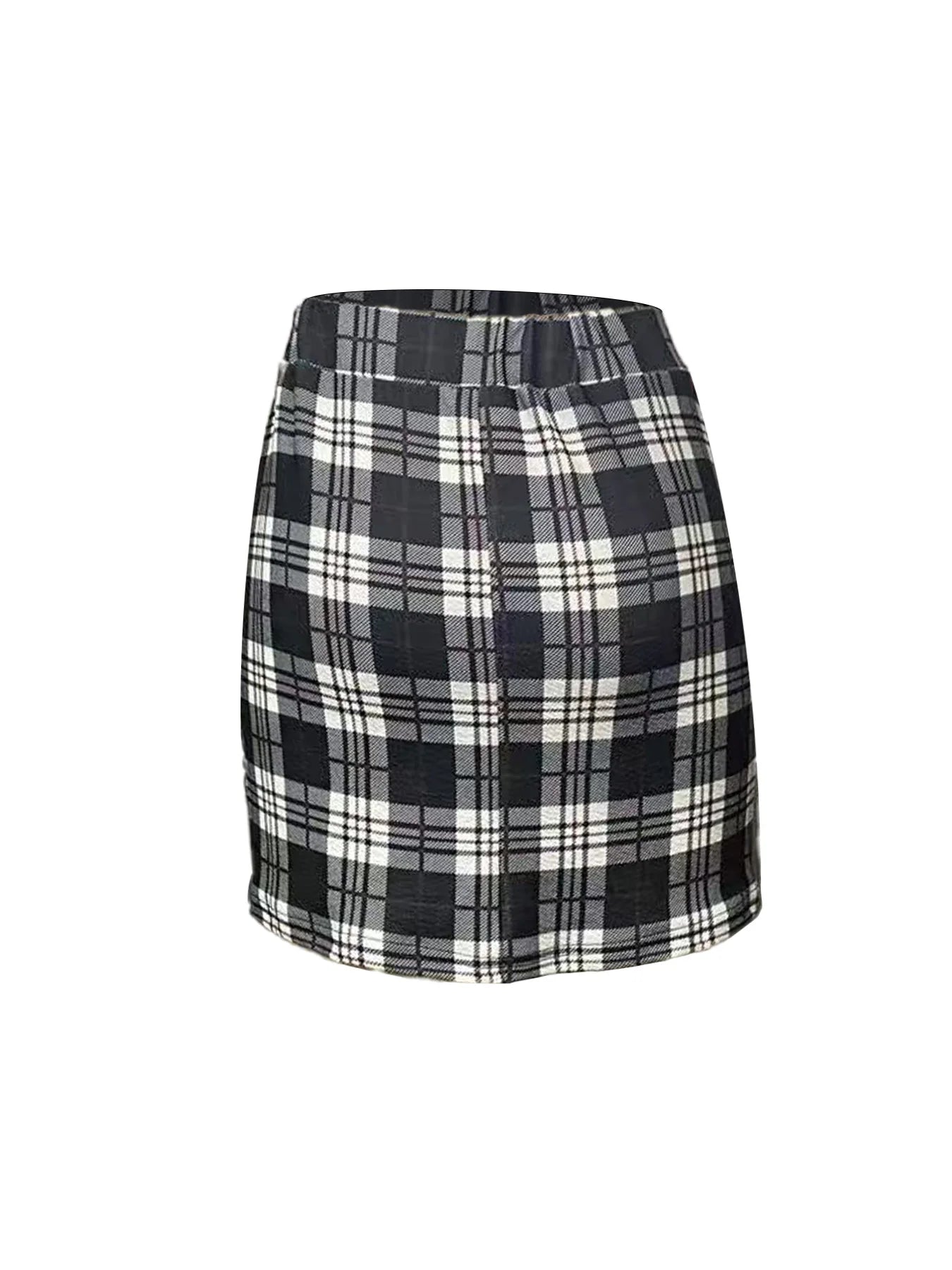Qianniao style elegant elastic waist half skirt, hip hugging high waist short skirt