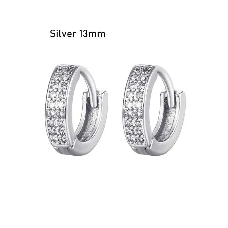 CRMYA Gold Silber gefüllt 16mm 14mm 12mm Blumen baumelnde Ohrringe Zirkonia Creolen für Damen Mädchen Schmuck Großhandel