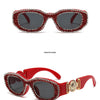 Fashion Square Sunglasses for Women Rectangle Brand Shades Sun Glasses Bling Diamond Eyeglasses Uv400 Glittering Accessories