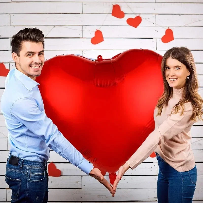 3/1PC 63 Zoll Extra Große Liebesballons Aluminiumfolie Rot Herzförmige Ballons Geburtstag Valentinstag Hochzeitsfeier Dekoration
