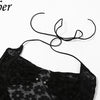 Nibber Solid Color Hanging Neck Maxi Dress Sexy Hollow Women Perspective Bag Hips Robe Female Street Trendy Dresses Clothing
