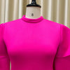 Elegant Party Dresses for Woman 2024 New O Neck Ruffles Sleeve High Waisted Asymmetric Mid Calf Luxury Birthday Dinner Vestidos