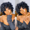 250% Bob Bouncy Lockige Echthaarperücken Loose Bouncy Rose Lockige Perücken mit Pony Brasilianisches Remy Haar Maschinenperücke für Frauen