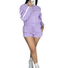 2025 Trendy Woman Clothes Sets Y2k Lounge Tracksuit Contrast Color Long Sleeve Zip Windbreaker Jacket Shorts 2 Piece Set Outfits