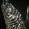 Festival Brilliant Rhinestone Backless Party Crop Top Women 2024 Summer Glitter Evening V Neck Diamonds Metal Tank Tops