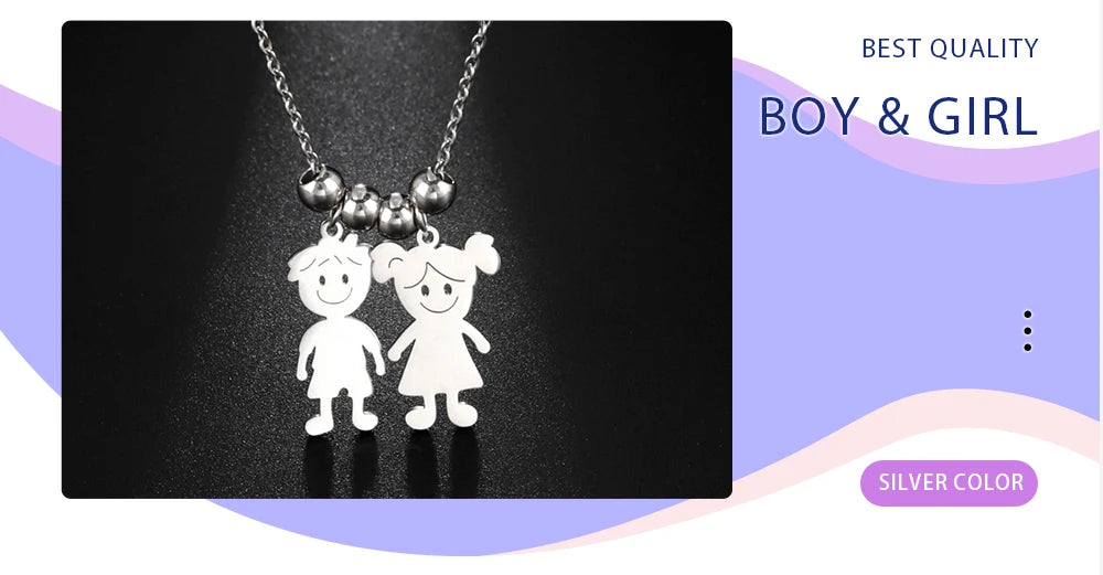 Couple Friend Personalized Necklace Custom Chain Name Mother Father Family Gift For Women Men Stainless Steel Pendant Jewelry