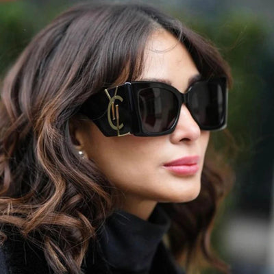Vintage Marken Designer Übergroße Cat Eye Sonnenbrille Damen Für Herren 2024 Mode Großrahmen Brillen Trendy Sexy Damen Sonnenbrillen