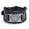 New Retro Wide Leather Pirate Compass Bracelet Men's Bracelet Celtic Viking Jewelry Compass Bracelet Accessories Party Gifts