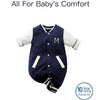 Baby Long Sleeved Jumpsuit Spring And Autumn Boys And Girls Baseball Suit Letter Embroidered Cotton Soft 0-18m One Piece Set