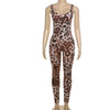 Leosoxs Sexy Jumpsuit Damen Ärmellos 2025 Sexy Trend Leopardenprint Ärmelloser Street Fit Stretch Aktivität Workout Overalls