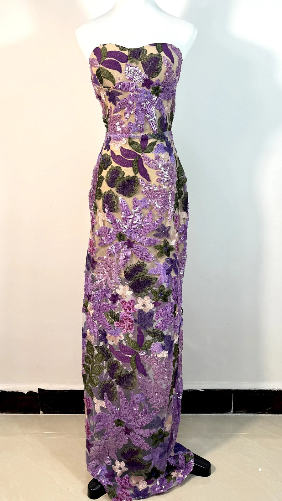 2025 Sommer Neuer BH Heavy Industry Pailletten Split Langes Kleid Damen Elegantes Promi Club Party Abendkleid Großhandel