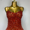 Luxury Rhinestones Sexy Mesh See Through Bodycon Dress Women Birthday Evening Cocktail party Gown Red Carpet Club Stage Outfit