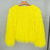 2023 Women Faux Fur Coat Autumn Winter High Quality Fluffy Short Coat Faux Fur Jacket
