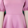 Elegant Party Dress for Woman 2024 Modern O Neck Short Sleeve High Waisted A Line Mid Calf Luxury Birthday Dinner Vestidos Mujer