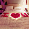 100/200 Stück künstliche Liebe Herz Blütenblätter Valentinstag Hochzeit Party Konfetti Blütenblätter Schwamm Satin Stoff Tisch Bett Dekorationen
