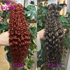 SOVO Honey Blonde Water Wave Human Hair Extensions 100 G Highlight P6/613 Natural Wet and Wavy Peruvian Curly Hair Weave Bundles