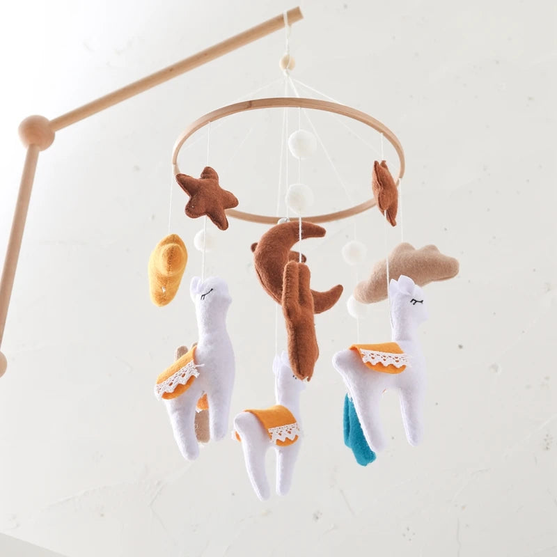 Baby-Kinderbett-Mobile-Rassel-Spielzeug 0-12 Monate Säugling Weicher Filz Teddy Samt Rosa Bär Bettglocke Hängendes Spielzeug Halterung Babybett Mädchen Spielzeug