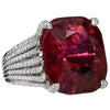 Huitan Hyperbole Red Cubic Zirconia Women Rings for Party New 2023 Gorgeous Lady's Accessories Anniversary Gift Fashion Jewelry