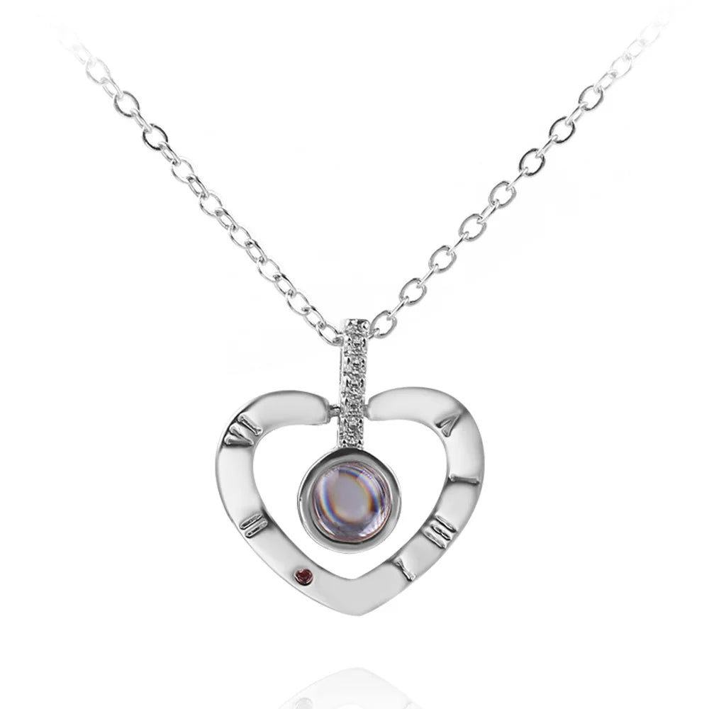 Projection Necklace 100 Languages I Love You Pendant Necklaces For Lover Girlfriend 2026 Creative Couple Romantic Jewelry Gifts