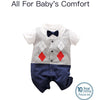 0-18 Baby Bodysuit Gentleman Style Handsome Formal Cotton Comfortable Soft Boys And Girls Summer Short Sleeved Newborn Clothes