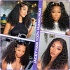 Deep Curly Short Bob Wig Human Hair 180 Density 13x4 Lace Front Wigs for Women Pre Plucked Deep Wave T Lace Wigs Natural Black