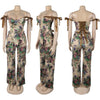 Two Pieces Women Pant Sets Print Matching Set Drawstring Pockets Sleeveless Top Elastic Waist Pants Slim Fit Casual 2026 Spring