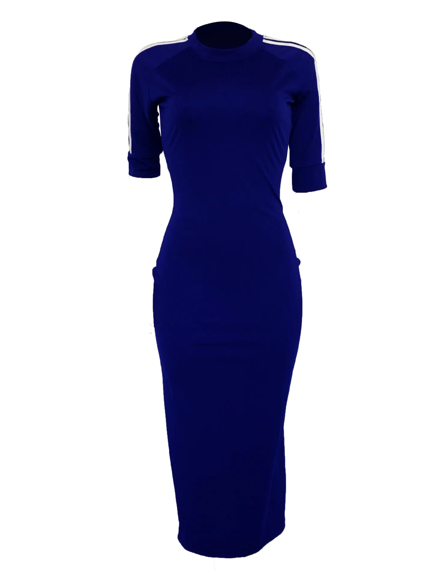 European and American women's fashion white stripe dress