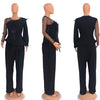 Spring 2 Pieces Set for Woman Pearl Top with Sleeves Pants Suit Women Outfit Elegant Classy Evening Wholesale Dropshipping