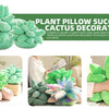 Inyahome 3D Sukkulenten-Kissen Kaktus Plüsch Blumenpflanze Geformtes Kissen für Wohnzimmer-Dekoration Neuartige Dekoration Pflanzen-Deko