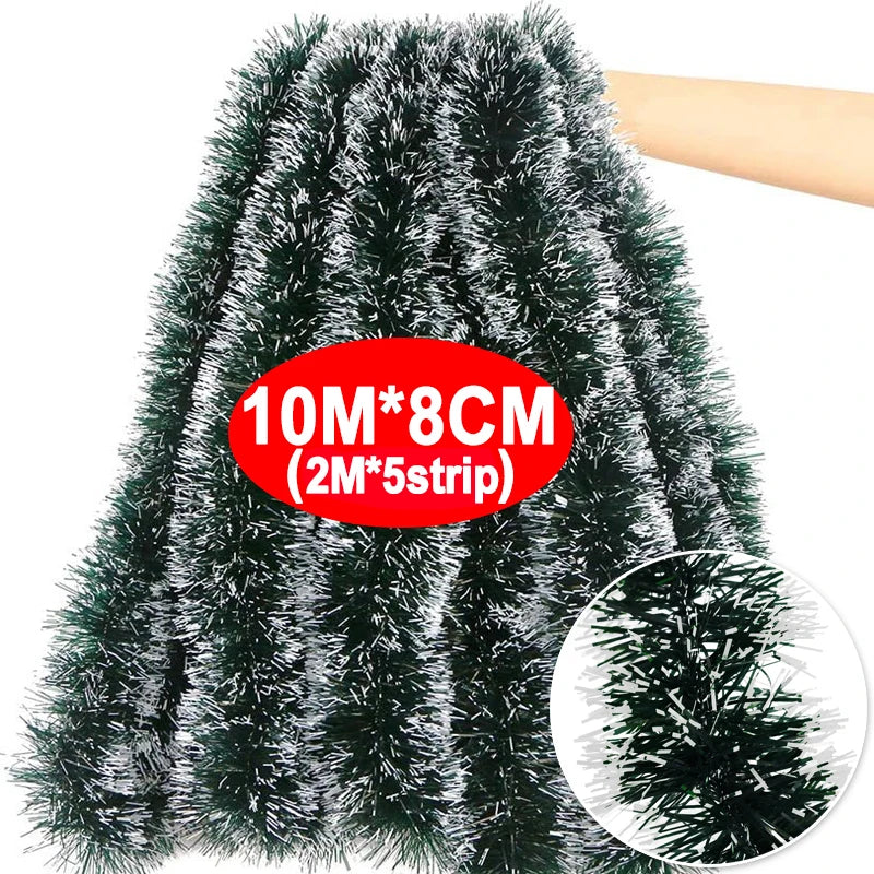 Weihnachten Grüne Zuckerrohr Bänder Girlande DIY Weihnachtsbaumschmuck Grüne Zuckerrohr Bänder Kranz Hängender Anhänger Haus Party Dekoration