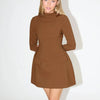 Dulzura Langarm Reißverschluss Bodycon Minikleid mit Taschen Einfarbig Elegantes Outfit Büro Streetwear Damen Herbst Winter Kleidung